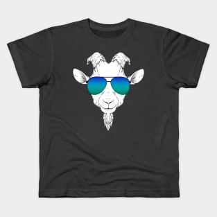 Goat with Sunglasses Kids T-Shirt